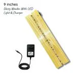 unixaa 9 INCH DIY Wooden Stand / Base LED Light and 12V Adapter For Making DIY Custom Name Lamp for Resin Art