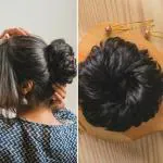 Hair Originals 100% Human Hair Messy Bun Scrunchie (Natural Black)