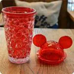 MiRiM Mickey Acrylic Frosty Plastic Glass Sipper/Tumbler With Straw and Lid (650 ml) - 1 Piece (Red)