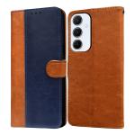 Casotec Flip Cover Back Case for Samsung Galaxy A35 5G | Premium Leather Finish | Inbuilt Pockets & Stand | Flip Cover Back Case for Samsung Galaxy A35 5G (CamelBlue)