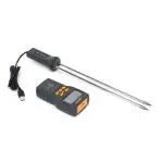 RCSP Digital Grain Moisture Meter With Measuring Probe Temperature Tester (Black)