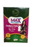 Max me Free Secure XXXL (8 pcs) Ultra Thin Dry Cover Sanitary Pads For Women With Wings 350mm (Size XXXL)