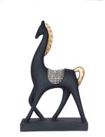 ARADH Giraffe Sculpture Family of Two Statues Resin Sculptures of Giraffe for Home Decoration 11 Inch | Black