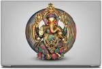 Divinedesigns Multicolor Vinyl Ganesh Ji Laptop Sticker