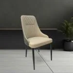 PumPum Ultimate Comfort Elegance: Modern Dining and Lounge Chair - Stylish Seating for Home and Patio Relaxation (Brown and Beige)