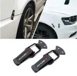 AutoBizarre Car Bumper Security Hook Lock Clips Kit Quick Release Fasteners NISMO Bumper Clips for Car Bumpers, Fenders, Trunk and Hatch Lids Compatible with All Cars (Set of 2)