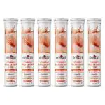 SWISSLIFE FOREVER Natural Vit.C from Amla extract with Zinc | for Immunity & Acne Free Skin | 1000 mg Amla extract | No added Sugar | Orange flavor | 15 Effervescent Tablets | Pack of 6