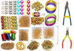 Craftlove Silk Thread Jewellery Making Kit And 50 Pair Jhumka Earring -19 Items