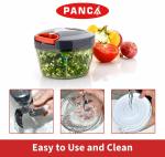 Flare Sanctum 450ml Chopper for Vegetables & Fruits Kitchen Dori Handy Vegetable Fruit Salad Maker Vegetable Quick String Chopper Machine, Cutter - 3 Stainless Steel Blades