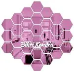 Bikri Kendra - Hexagon 30 Purple Mirror Stickers for Wall, Acrylic Mirror Wall Decor Sticker, Hexagonal Mirror Wall Sticker, Wall Mirror Stickers, Wall Stickers for Hall Room, Bed Room, Kitchen