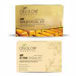 Oxyglow Herbals Oxyglow Herbals Gold Facial Kit 50G And Oxyglow Herbals D-Tan Facial Kit 50 Gm (Pack Of 2)