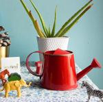 ecofynd 250 ml Red Metal Watering Can For Plants, Garden Water Can For Kids