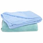UrbanLeaf Super Soft Microfiber Bath Towel, (70 x 140 cm), Pack of 2, (Blue & Green)