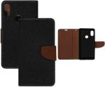 AmericHome Xiaomi Redmi S2 Brown Artificial Leather, Rubber, Cloth Grip Case Flip Cover