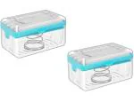 ShopiMoz 2-in-1 Portable Laundry Rolling Soap Box Easy Cloth Washing Soap Roller, Plastic Dispenser Case - (Pack of 2 )
