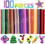 Lakeer Pipe Cleaners 100 Pcs Colors Chenille Stems for DIY Crafts Decorations Creative School Projects (6 mm x 12 Inch, Dark Brown Colors)