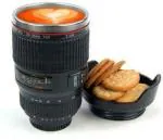 Fulkiza Camera Lens Self Stirring Cookie Lid Stainless Steel, Plastic Plastic, Stainless Steel Coffee Mug (250 ml)