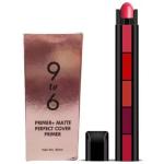 ABADRO 9TO6 PRIMER & 5 IN 1 LIPSTICK (Pack of 2)