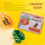 BRIGHTER BEE Papaya Bathing Bar Soap for Dark Spot & Acne Removal - Enriched with Papaya Extract Shea Butter Pack Of -2