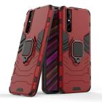 UNILORD Vivo V15 Pro Red Polycarbonate 360 Protection Ring Holder Stand Case D5 Tough Armor Bumper Back Cover