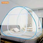 Kunkun Blue Polyester King Double Bed Tent Mosquito Net for Adults|NET | Good Night |Mosquito Net |Bed |bedbugs |mouse trap |bed bugs |orkin |