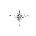 SIMPLY INKED Lotus Chest Piece Temporary Tattoo, Designer Tattoo for all (Lotus chest piece tattoo)