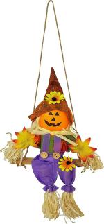 My Party Suppliers Halloween Decorative Props Witch Pumpkin Ghost Head Grass Cloak Hanging Doll