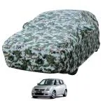 Auto Hub Car Body Cover Compatible with Maruti Suzuki Swift Dzire (Model : 2008-2012) with Mirror Pockets, Triple Stitched, Water Resistant Car Cover, Forest