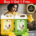 Bliss & Blush Dishwash Liquid Yellow 5LTR & Green 5LTR Combo pack| Organic Dishwash Liquid| Lime Fragrance