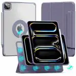 ProElite Cover for Apple iPad Pro 13 inch M4 2024 Case Cover, Smart Detachable Magnetic Shockproof Case Cover for Apple iPad Pro 13 inch M4 2024, Lavender