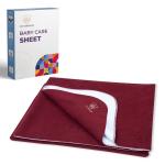 MY ARMOR Quick Dry Waterproof Baby Bed Protector Dry Sheet for Babies - (Extra Large (140cm x 200cm), Maroon)