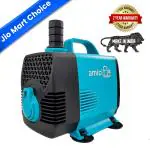 amiciFlo 55W Submersible Water Pump, Pure Copper Winding Motor with with Adjustable Flow Rate 2* Nozzles 5m Long Power Cord for DIY Fountains Aquarium (1500LPH, 3.5m)