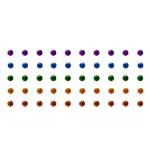 Comet Busters Beautiful Multicolor Stone Bindi (4mm) (BIN1016) Pack of 1