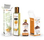 GO WOO Pack of 2 Coffee Essential Oil and Musk Melon Carrier Oil-100% Natural 110ML