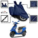 Kedit TVS Zest 110 Motorcycle Bike Scooty Cover Navy Blue Colour Water Resistant - UV Protection & Dust Proof Imported Fabric Quality,Sun Protection,Weather Bike - Scooty Two Wheeler Body CoverTVS Zest 110