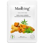 MasKing Bamboo Facial Sheet Mask of Neem, Tulsi & Turmeric for Skin Oil Control Ideal for Women & Men 20ml, (Pack of 1)