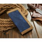 ClickCase Iconic Series Faux Leather Magnetic Card Holder Wallet Kickstand Case Flip Cover For Samsung Galaxy S20 Fe 5G (Denim Blue)