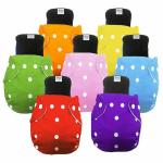 Babymoon Multicolor Reusable Cloth Diapers With Insert 14 pcs