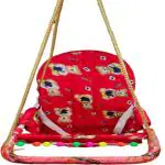 Maanit Baby swing for kids Adjustable Multicolor with Safety Belt small used to indoor-outdoor Baby swing (Red)