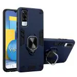 RJR Vivo Y51 (2020), Vivo Y51A, Vivo Y53s, Y31 (2021) Back Cover | D5 Tough Armor Bumper | 360 Protection Case | Ring Holder Stand Case for Vivo Y51 (2020), Vivo Y51A, Vivo Y53s, Y31 (2021)-Blue