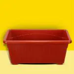 10Club Plastic Window Planters - 1 Pc (13 Inch, Red) | Planting Pots for Home Plants | Plant Pots for Home & Balcony Garden | Flower Planters for Balcony and Terrace Gardens | Big Pots