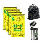 G 1 Black Garbage Bags 30 pcs 17 inch x 19 inch (Pack of 4)