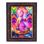 Hawai Meditating Buddha Wall Hanging Home Décor Designer Photo Frame SFDI519_BLKFRM