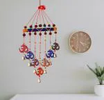 Avyank Om Rudra Wind Chimes For Home Decoration Showpiece V Shape Door Hanging Windchime Combo Set Of 1 Wall Hangings (78 Cm, Multicolor)