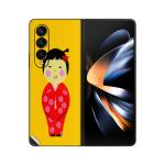 GADGETSWRAP Printed Vinyl Skin Sticker for Samsung Galaxy Z Fold 4 - Kokeshi