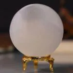 Crystal Divine Selenite Crystal Sphere Ball Crystal Showpieces For Home Decor Table Decor Items & Decorative Items Crystal Stones Astro Sphere Crystal Ball Gemstone Spheres Feng Shui Items Gifts