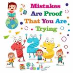 CVANU Mistakes are Proof that You are Trying Vinyl Wall Sticker for Wall Decoration