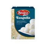 BFP SHAGUN Rasgulla 1Kg | Authentic Indian Sweet Rich Flavor, Creamy Texture Rasgulla | 20 Pieces In 1 Tin with Sweet Syrup | Made with Sugar, Milk Solid | Saffron Flavor Shagun Rasgulla