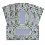 Fonsie Blue pattern design cash envelopes for gifting money on wedding gift, baby shower gift, shagun, family gatherings with name space pack of 30.