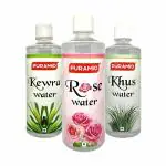 Puramio Combo Pack of - Rose Water, Khus Water& Kewra Water, 500ml Each (Pack of 3)